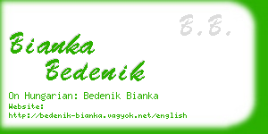 bianka bedenik business card